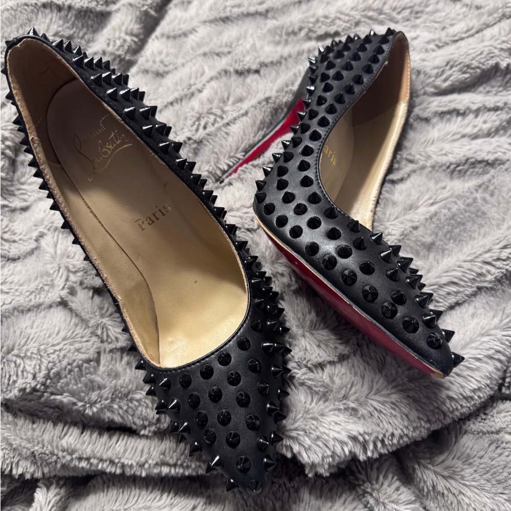 Christian Louboutin Black Studded Heels